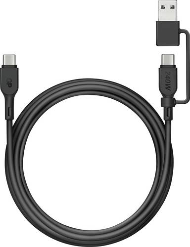 GP USB-Kabel USB-C®, USB-A Stecker 1.50 m Schwarz GPCBCCBVBKUSB971