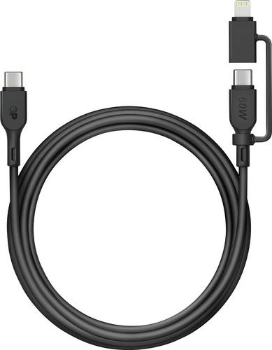 GP USB-Kabel USB-C®, Apple Lightning Stecker 1.50 m Schwarz GPCBCXBPBKUSB964
