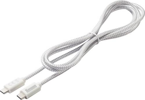 Dehner Elektronik USB-C® Kabel USB 2.0 USB-C® Stecker 1.5 m Weiß Power cable (USB-C to USB-C)