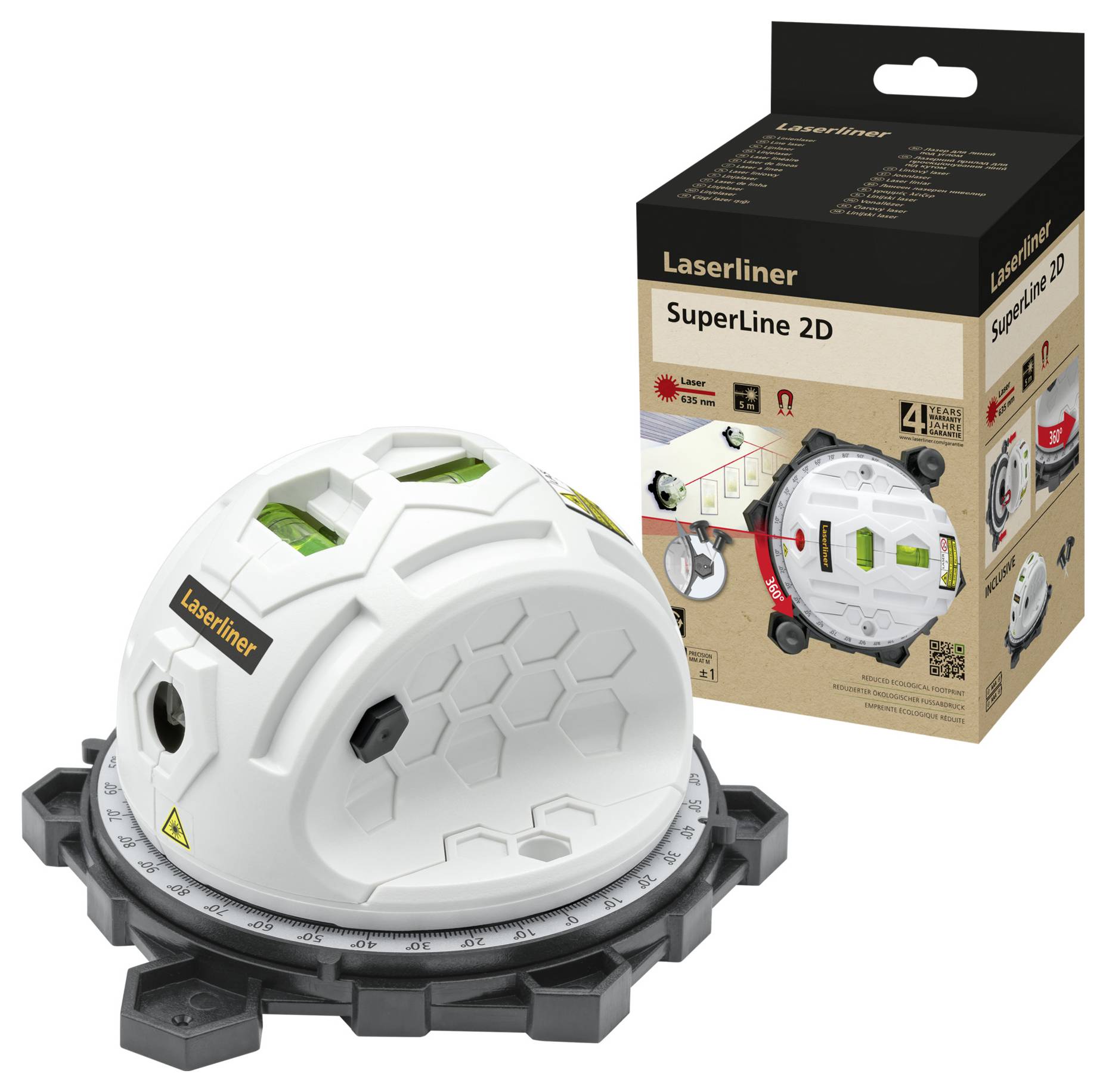 Laserliner SuperLine 2D 081.110E Digitale Wasserwaage