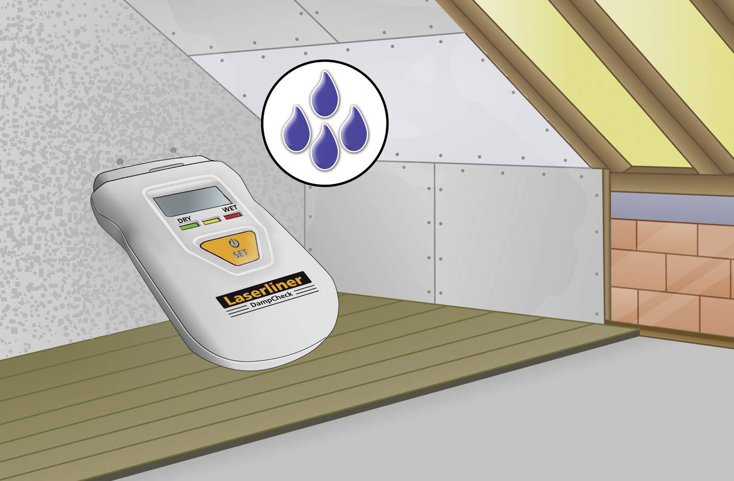 Laserliner DampCheck Baufeuchtemessgerät
