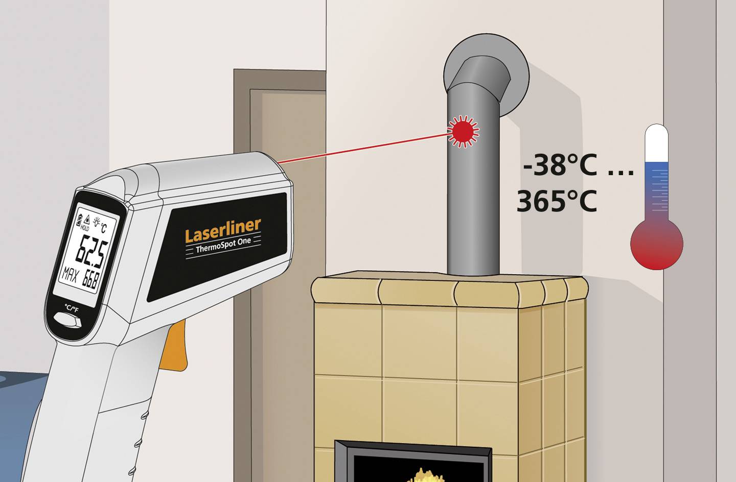 Laserliner ThermoSpot One Infrarot-Thermometer
