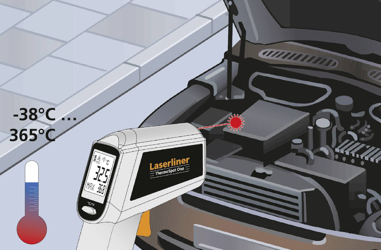 Laserliner ThermoSpot One Infrarot-Thermometer