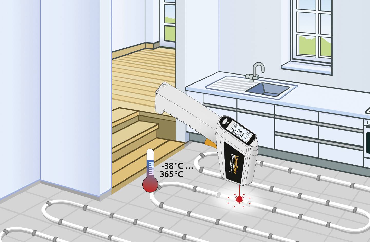 Laserliner ThermoSpot Laser Infrarot-Thermometer