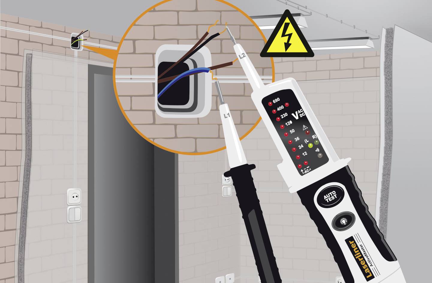 Laserliner ActiveMaster Spannungs- und Durchgangsprüfer