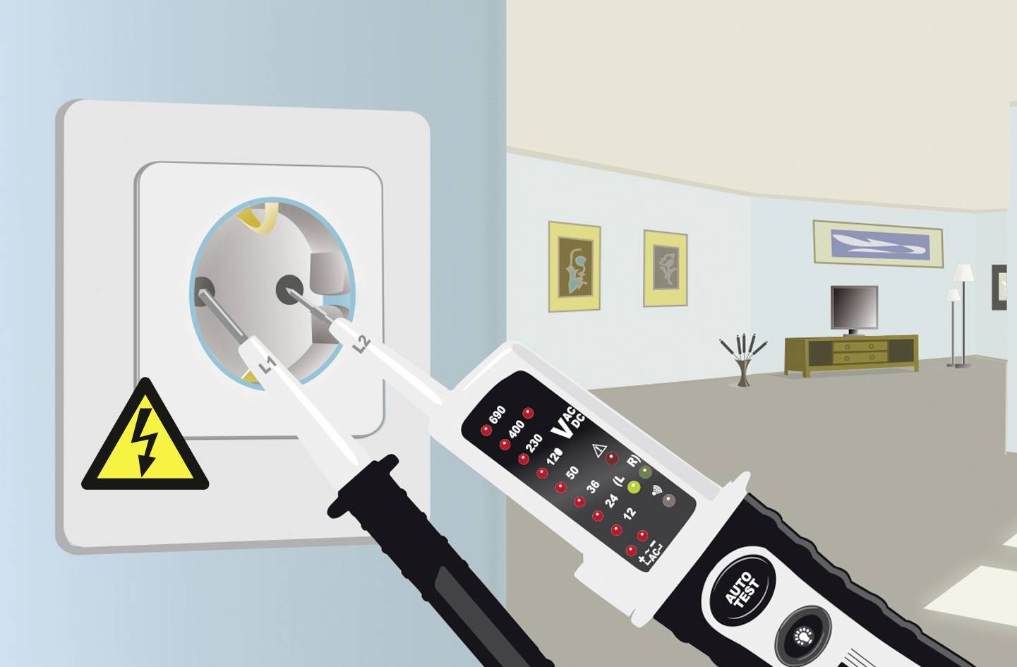 Laserliner ActiveMaster Spannungs- und Durchgangsprüfer