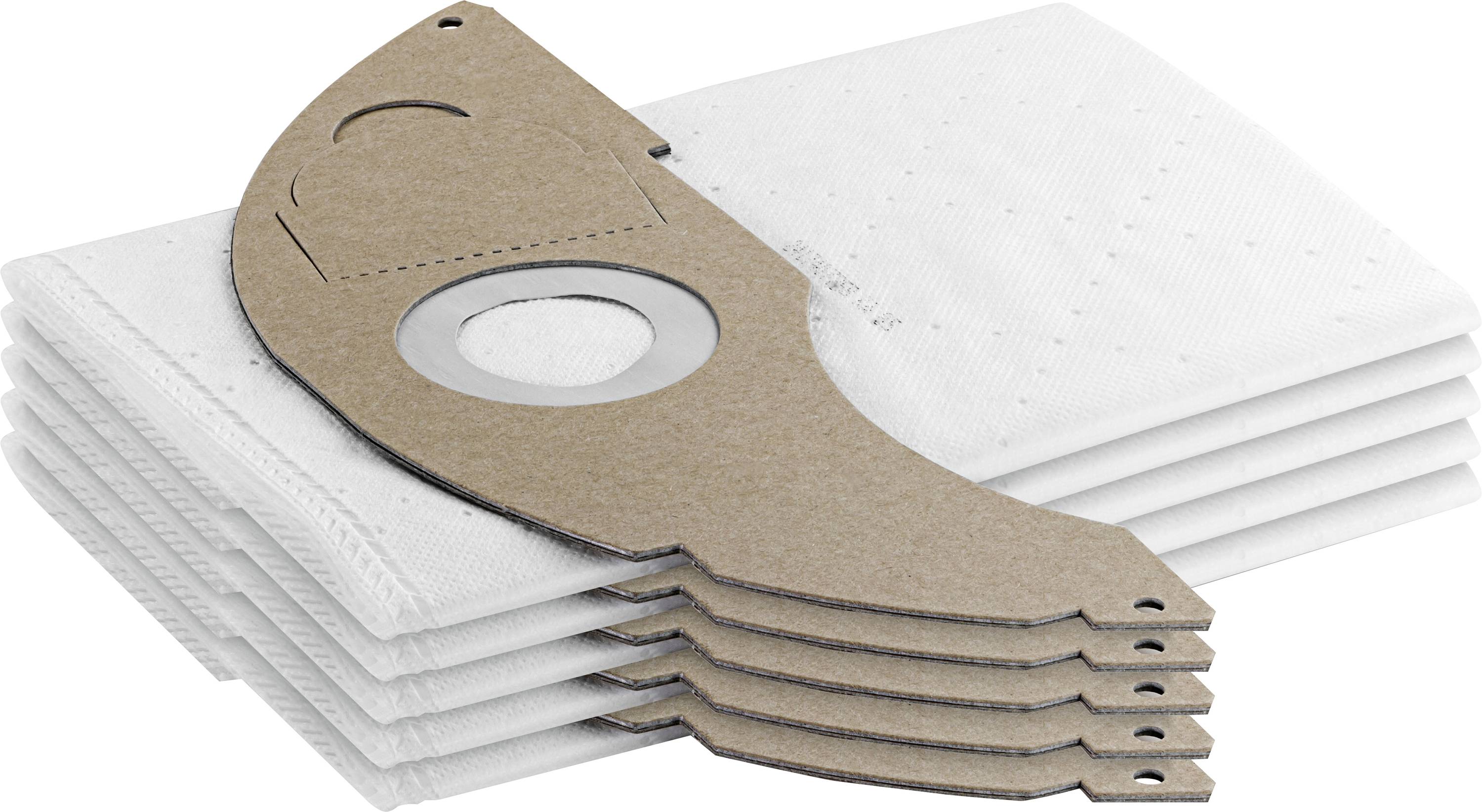 Ein Stapel weißer Staubsaugerbeutel mit flachen Papieranschlüssen, die zur Anpassung an einen Staubsauger geeignet sind.