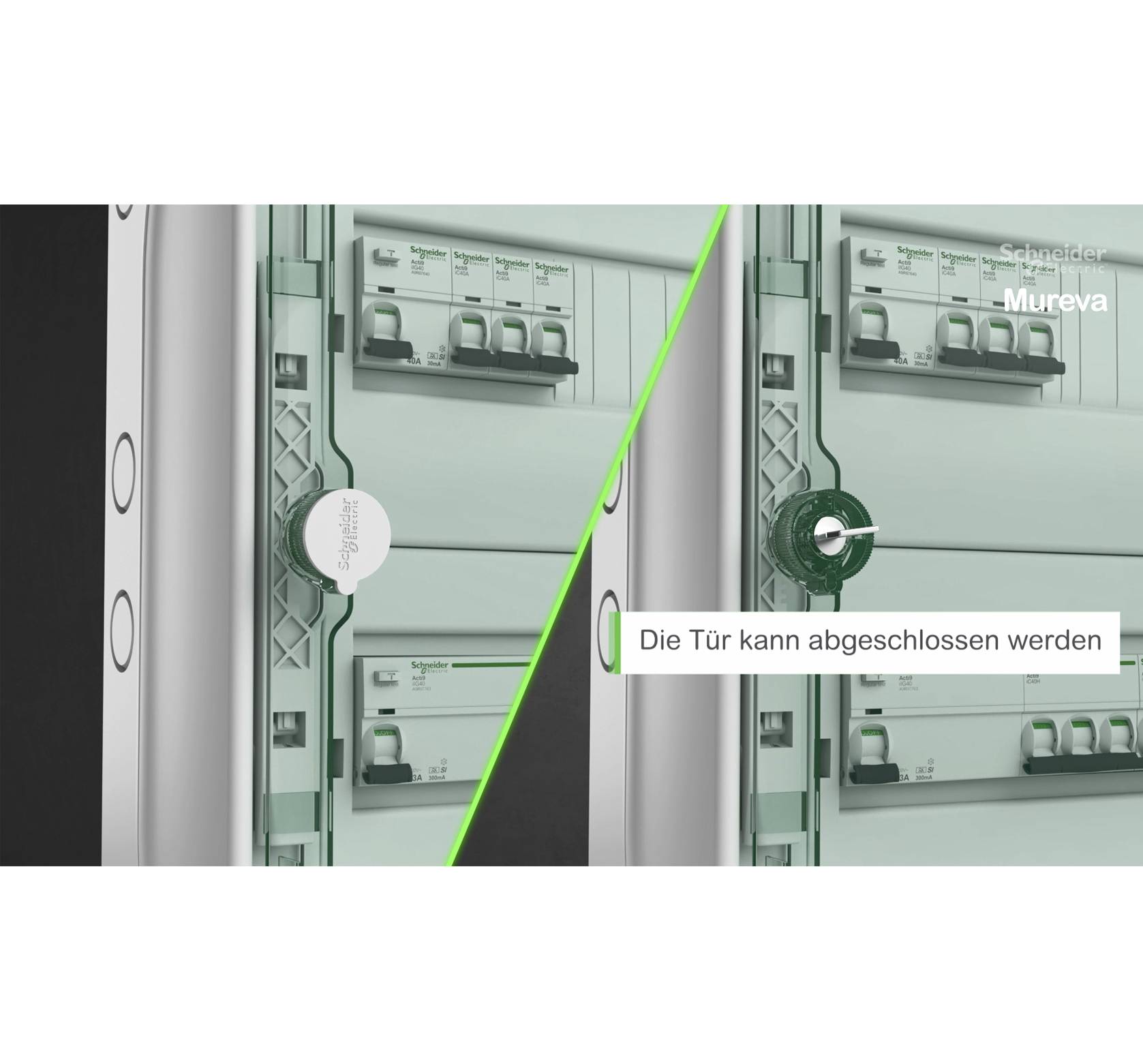 Schneider Electric 13431DE Mureva Feuchtraumverteiler Aufputz Anzahl Teilungen = 12 Anzahl Reihen = 1 Inhalt 1St.