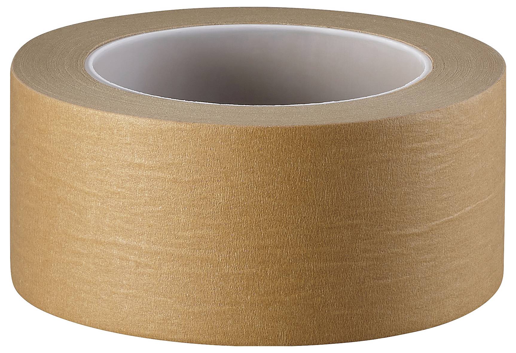 Eine Rolle braunes Klebeband mit glänzender Oberfläche.