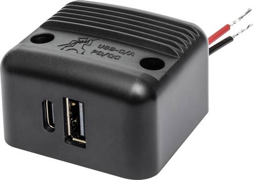 ProCar Aufbau-Power USB-C/A Doppelsteckdose PD/QC max 30 W 12 V, 24 V