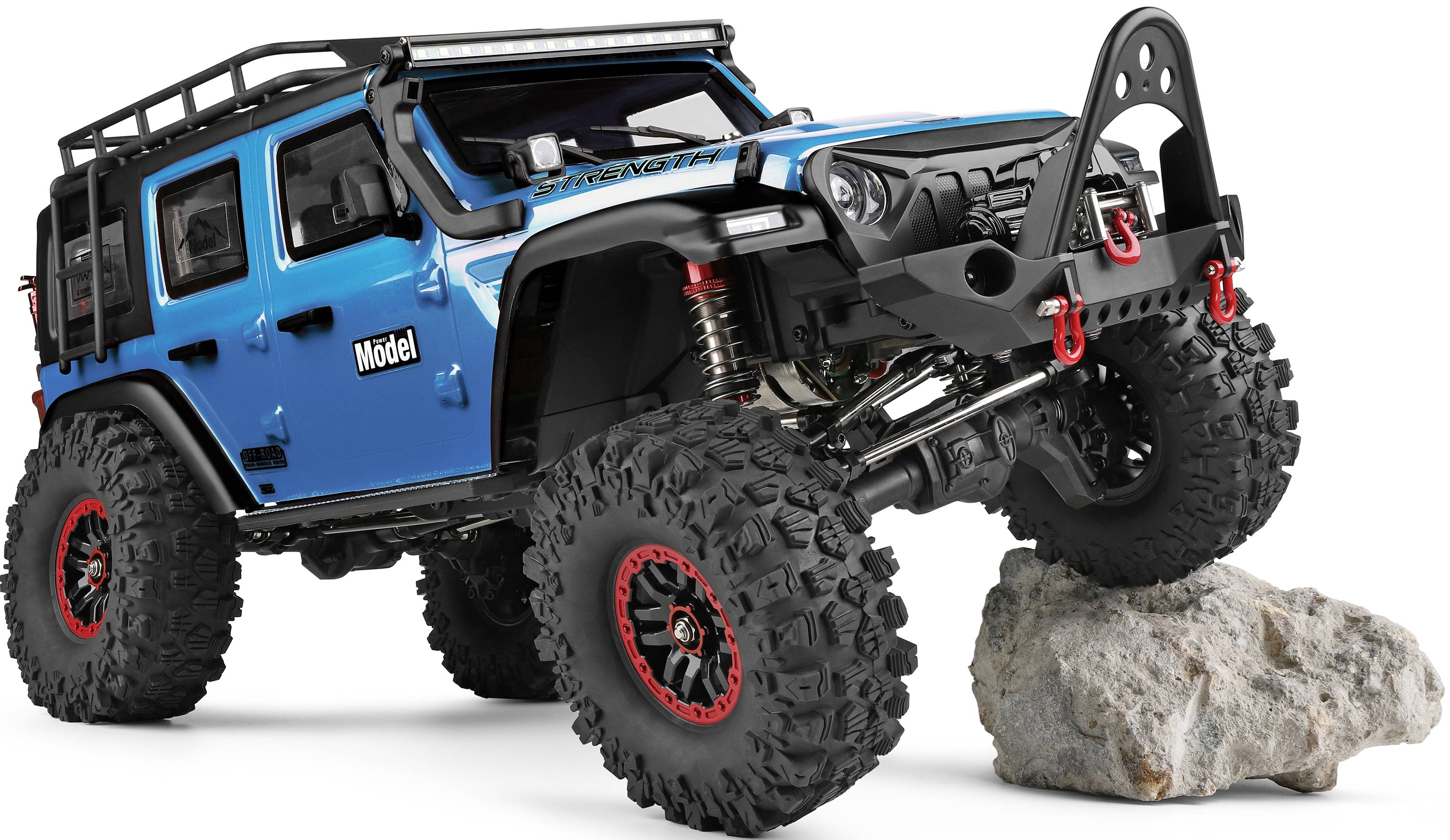 WL Toy Blau (metallic) Brushed 1:10 RC Modellauto Elektro Crawler Allradantrieb (4WD) RtR 2,4 GHz I