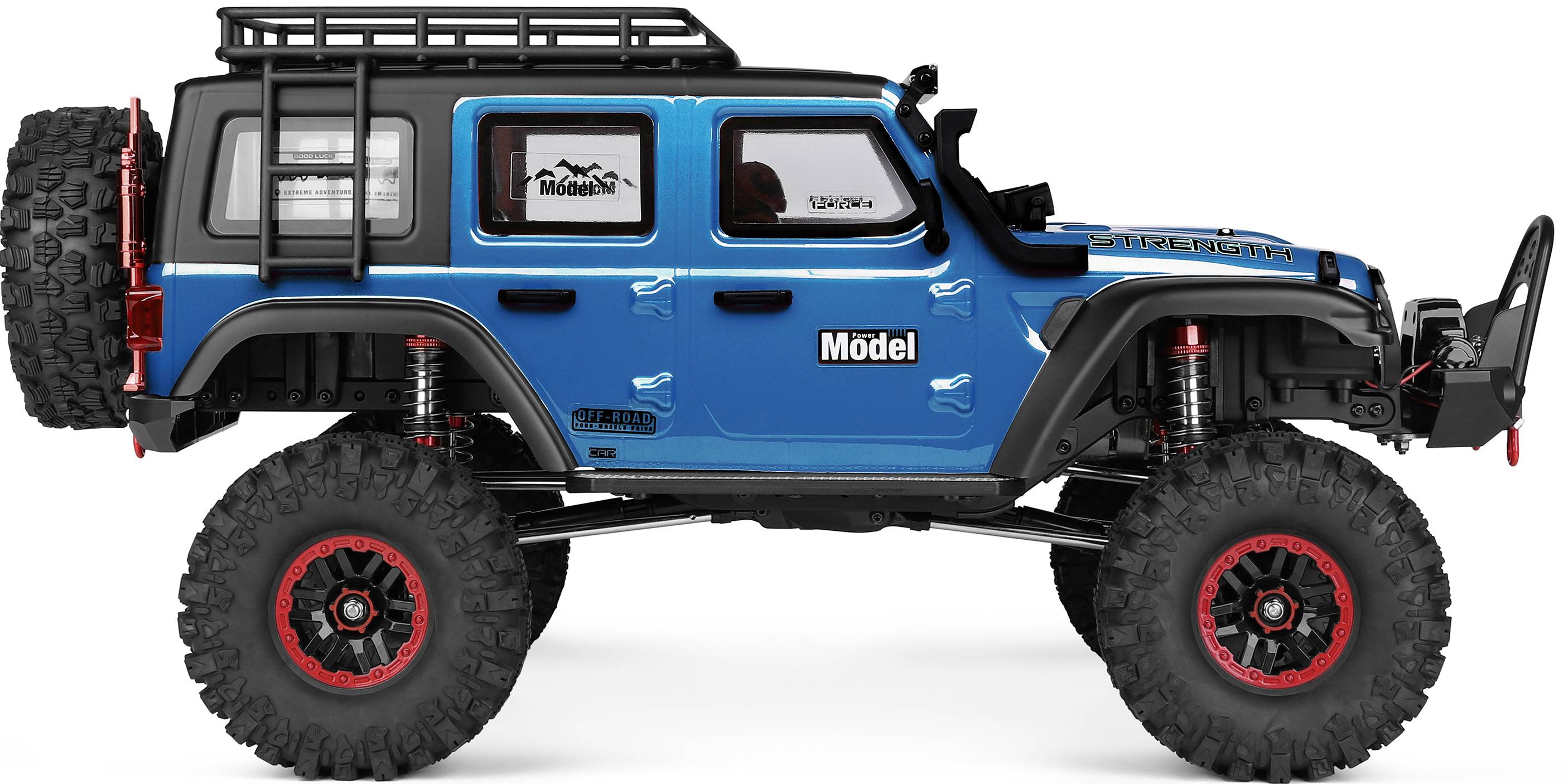 WL Toy Blau (metallic) Brushed 1:10 RC Modellauto Elektro Crawler Allradantrieb (4WD) RtR 2,4GHz Inkl. Akku und Ladegerät