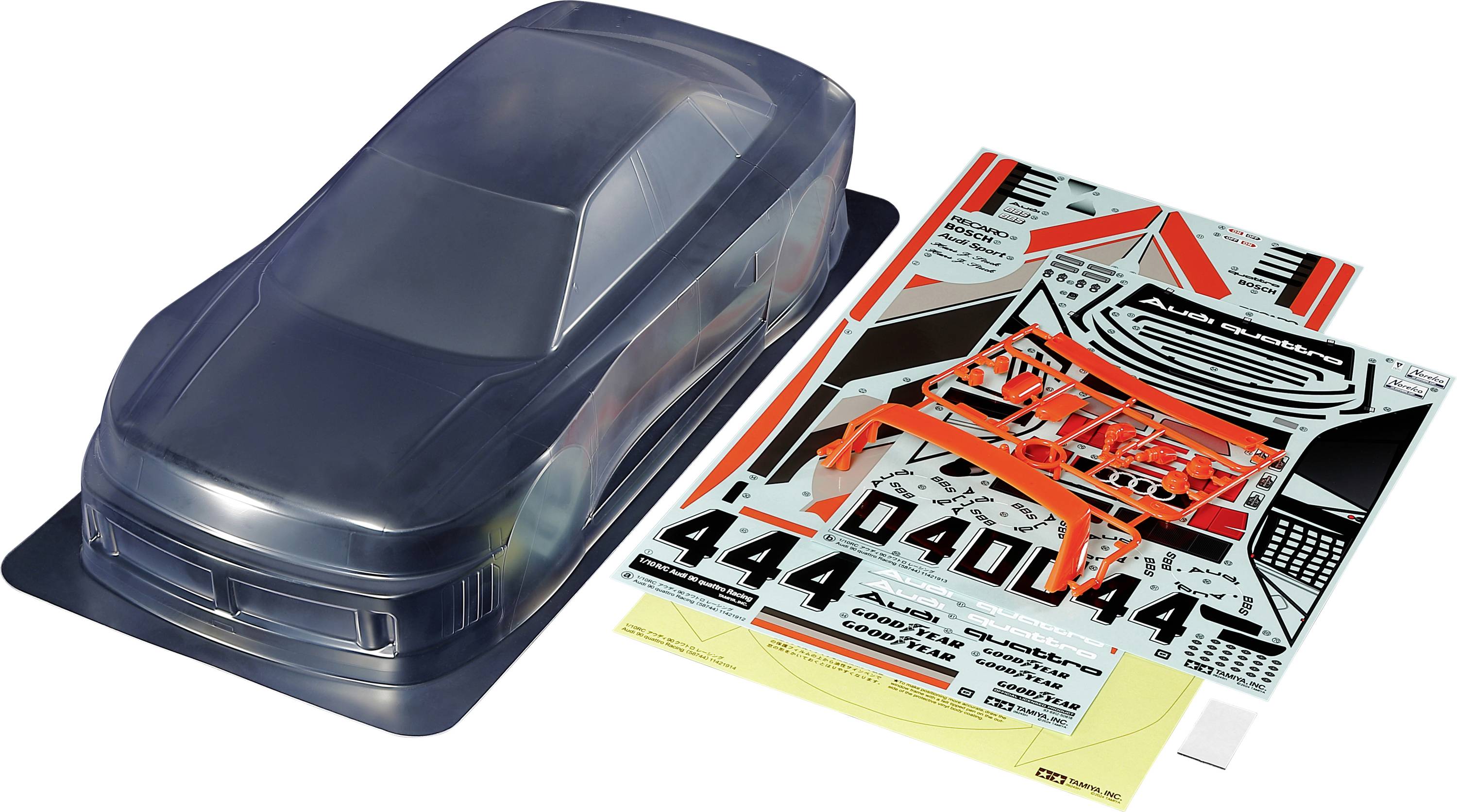 Tamiya 51751-000 1:10 Karosserie Audi 90 quattro Racing Unlackiert