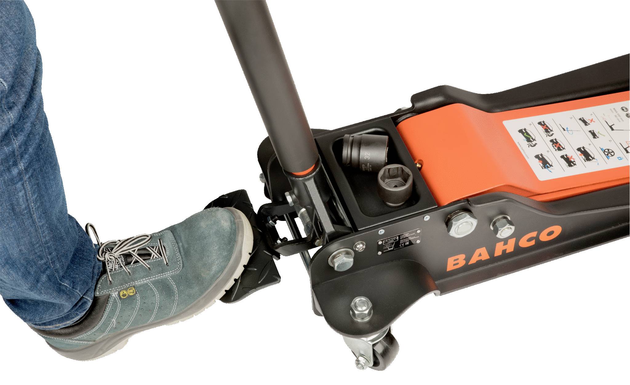 Bahco BH13000 Wagenheber 3 t Arbeitshöhe: 90 - 552 mm