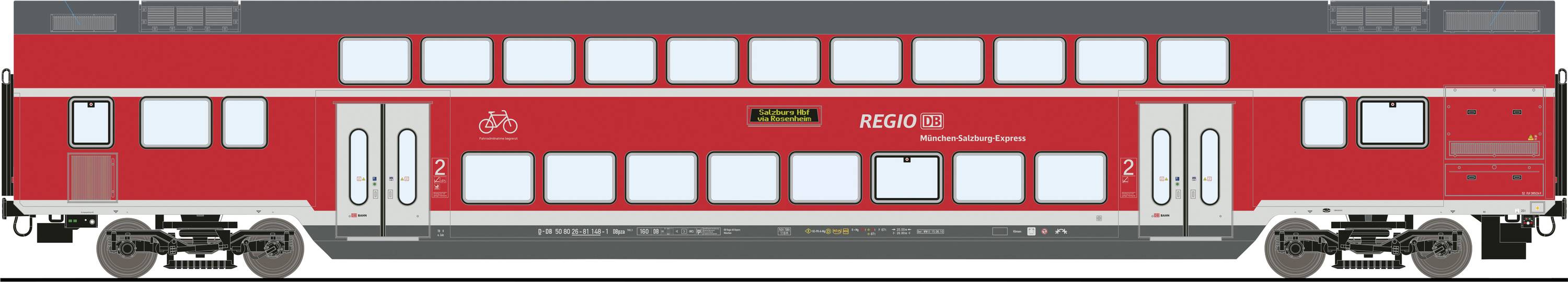 Roco 6200146 H0 Doppelstockwagen 2. Klasse der DB AG