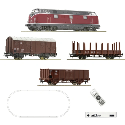 Roco 5110008 H0 z21start Digitalset: Diesellok BR 221 mit Güterzug der DB Roco 5110008 H0 z21start Digitalset: Diesellok BR 221 mit Güterzug der DB