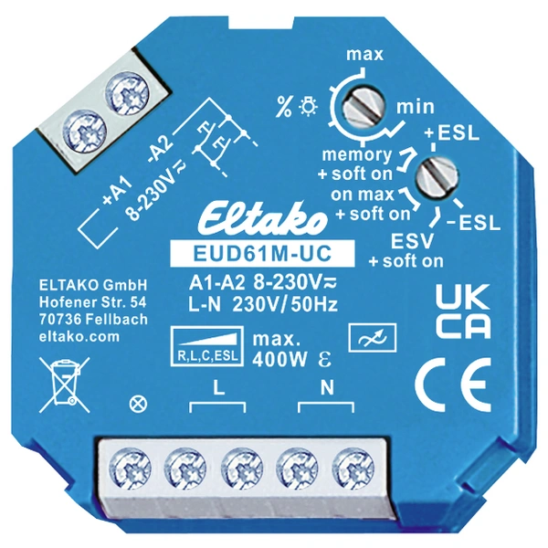Eltako 61100903 Universal-Dimmschalter Blau Eltako 61100903 Universal-Dimmschalter Blau