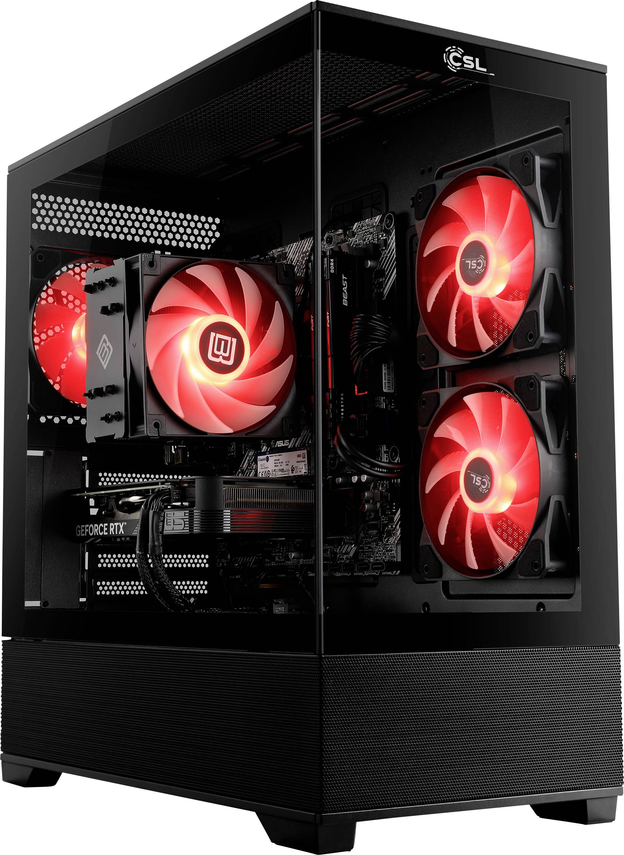 CSL Computer Gaming PC Gaming PC M11860H AMD Ryzen 7 9700X 5.5GHz 32GB RAM 2000GB SSD Nvidia GeForce RTX™ 5070 12GB GDDR7 93489