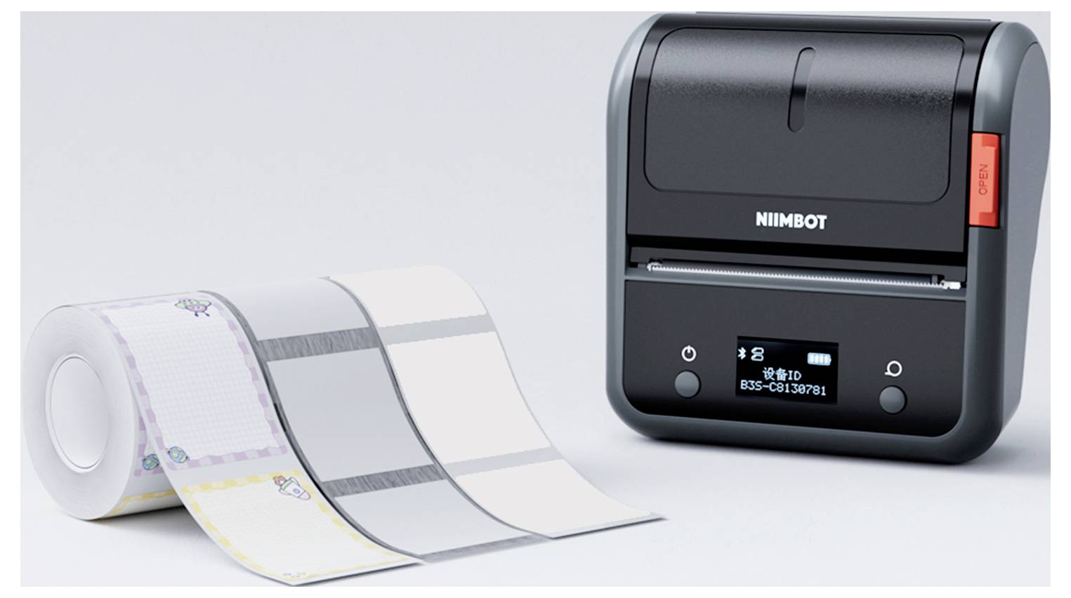 NIIMBOT B3S_P Portable thermal label printer Etikettendrucker Thermodirekt 203 x 203 dpi Etikettenbreite (max.): 75mm Bluetooth®