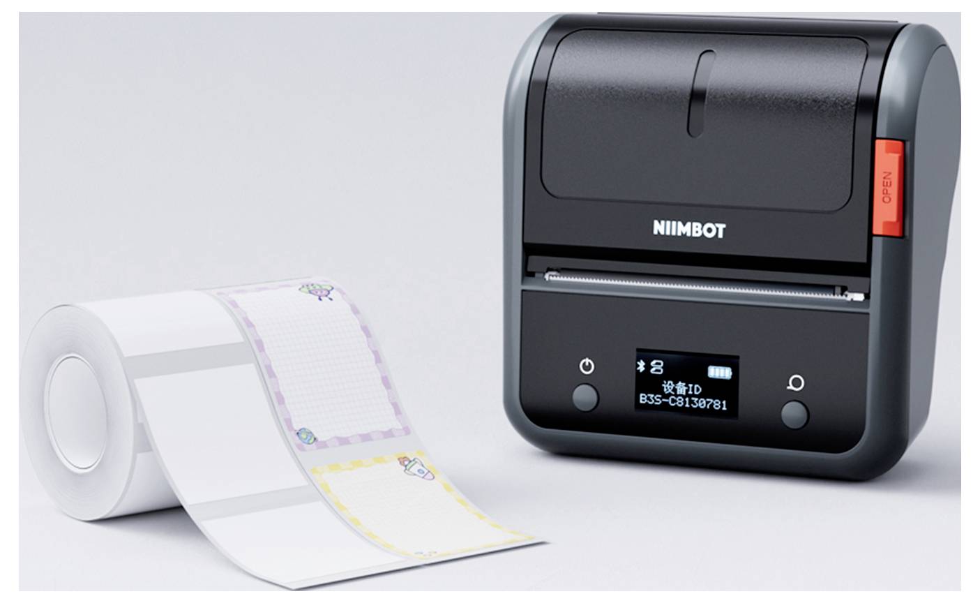 NIIMBOT B3S_P Portable thermal label printer Etikettendrucker Thermodirekt 203 x 203 dpi Etikettenbreite (max.): 75mm Bluetooth®