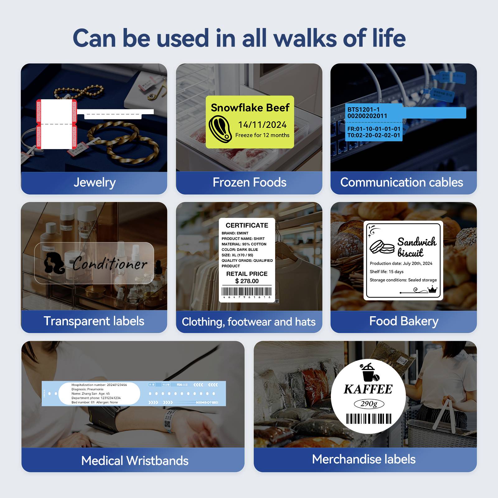 NIIMBOT K3 Etikettendrucker Thermodirekt 203 x 203 dpi Etikettenbreite (max.): 82mm Bluetooth®, USB