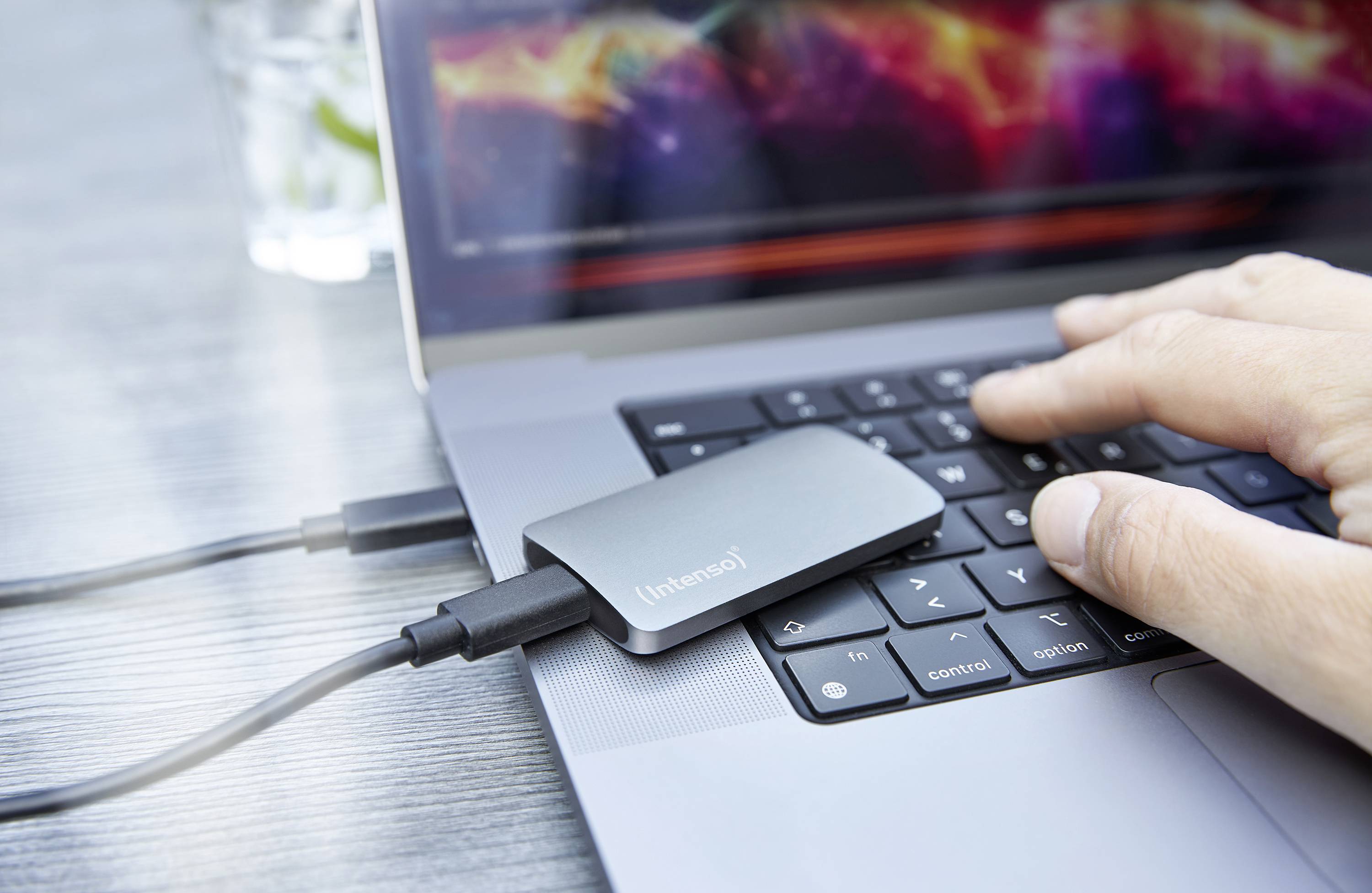 Intenso Externe SSD USB-C® (USB 3.2 Gen 2x2) Anthrazit 3828460