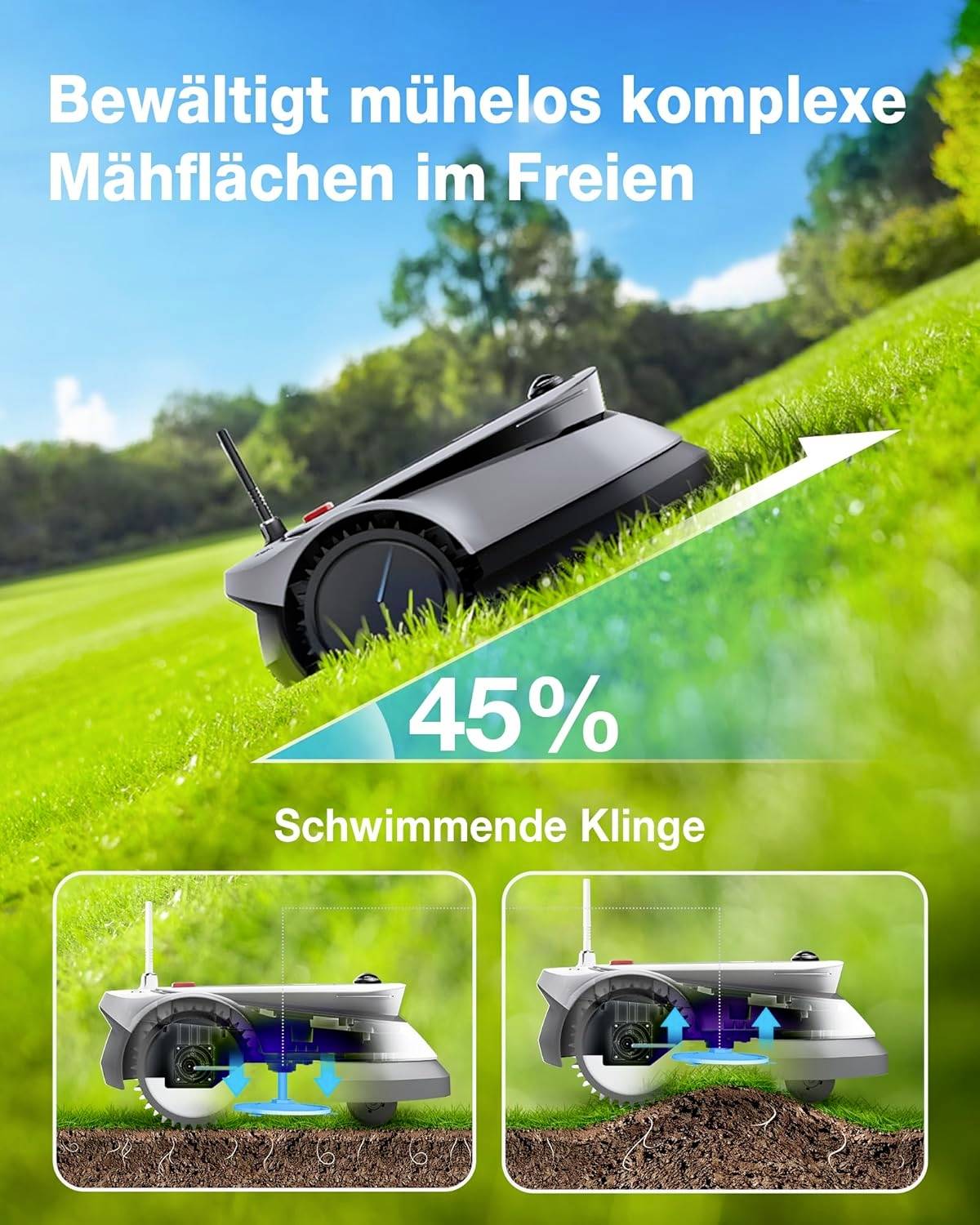 ECOVACS Goat G1-800 GOAT G1-800 grau Mähroboter