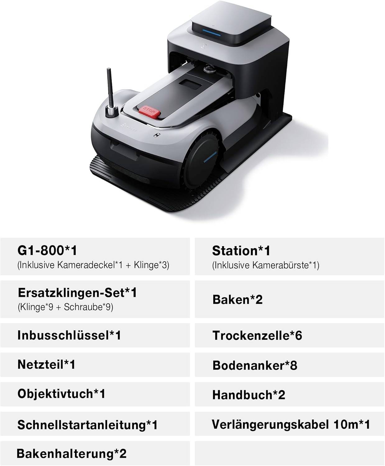 ECOVACS Goat G1-800 GOAT G1-800 grau Mähroboter