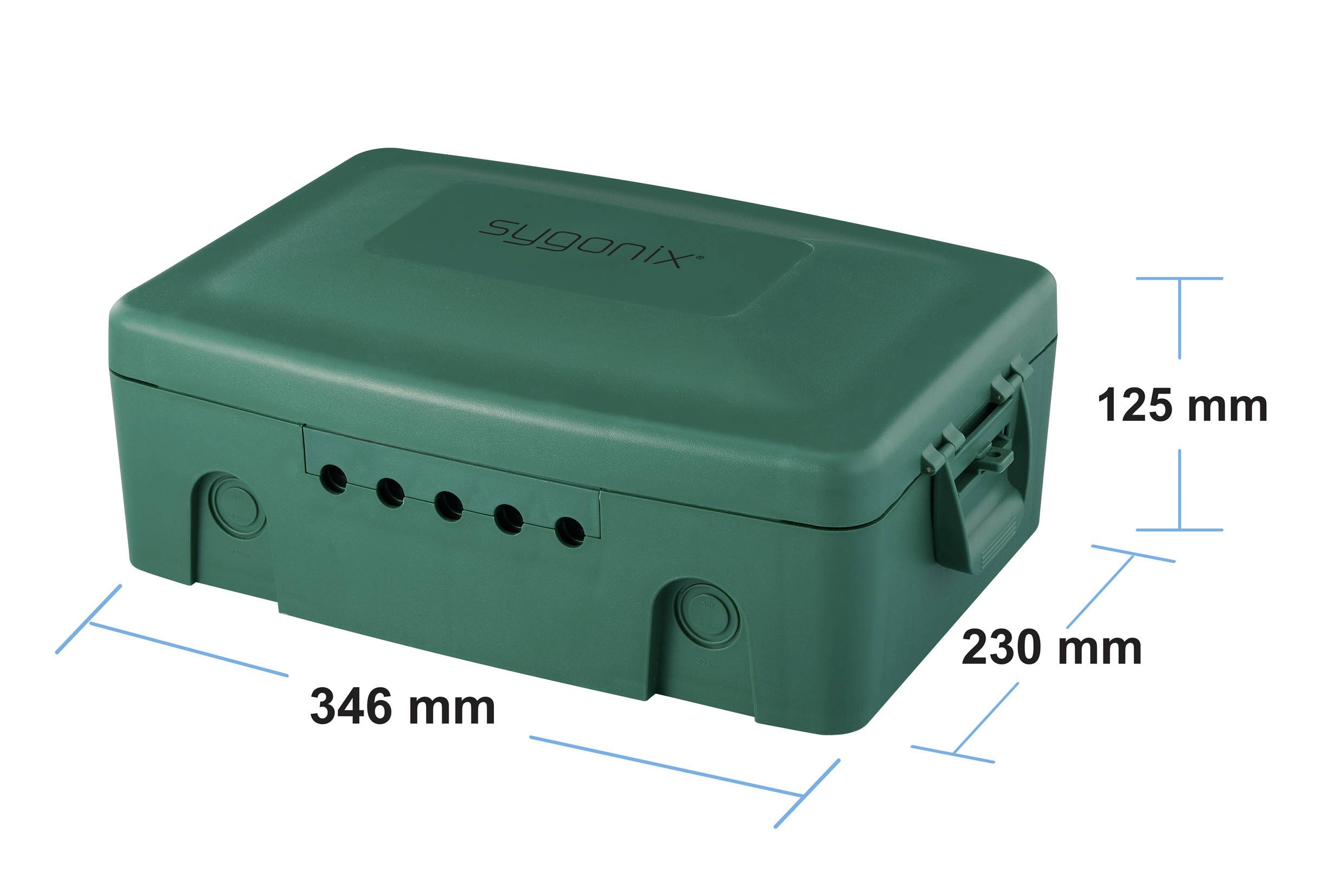 Sygonix SY-6797950 Verteilerbox 3fach Grün, Schwarz erhöhter Berührungsschutz