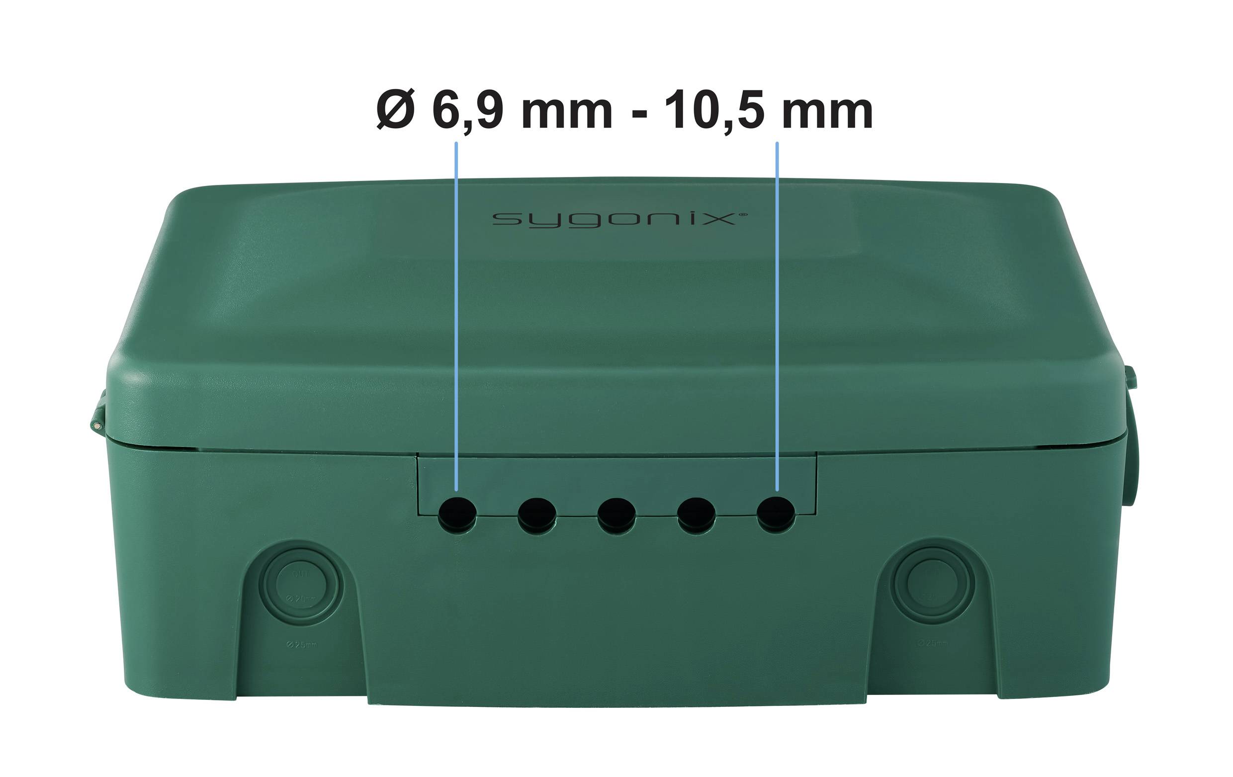 Sygonix SY-6797950 Verteilerbox 3fach Grün, Schwarz erhöhter Berührungsschutz