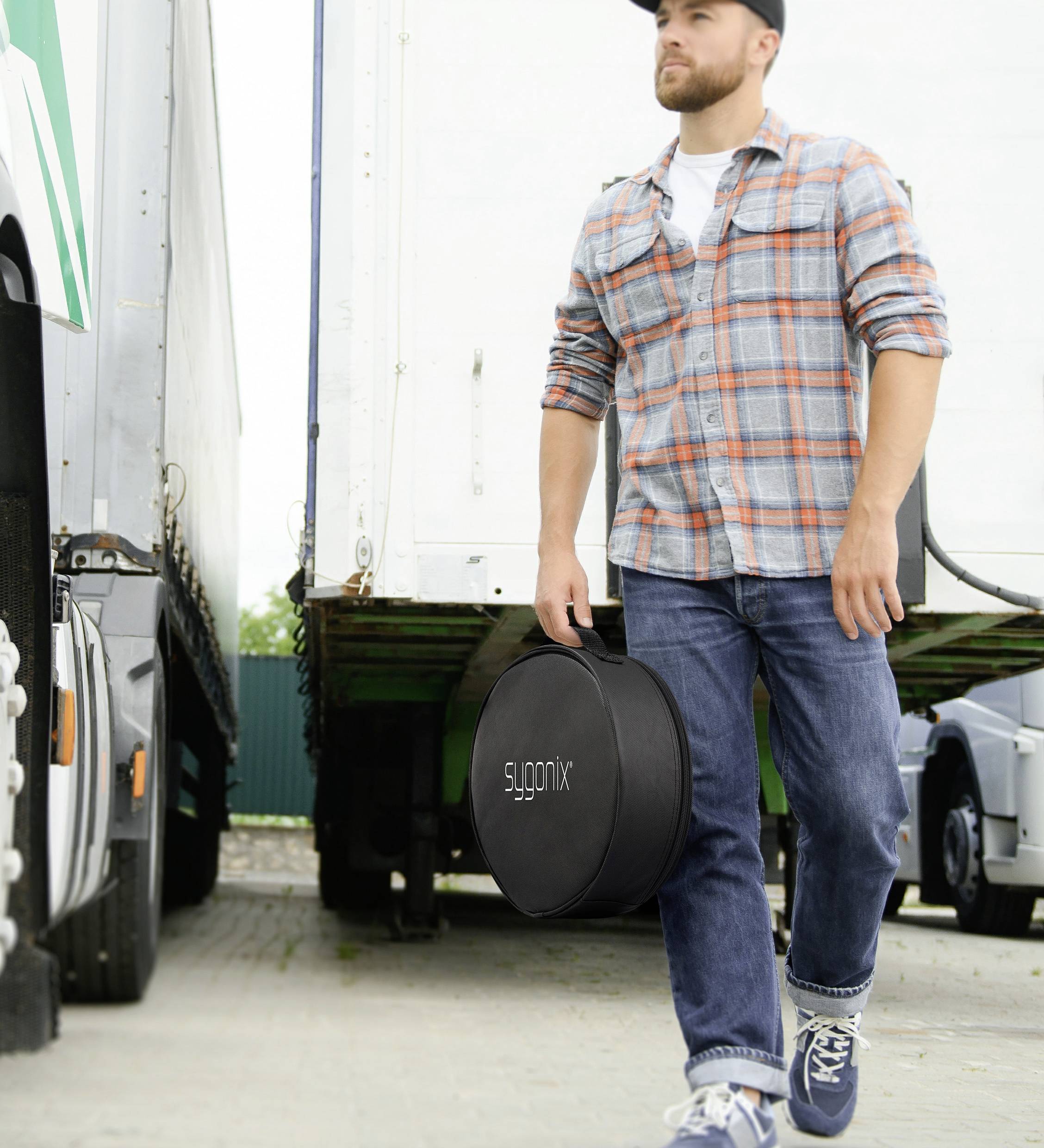 Sygonix SY-6797958 Strom Kabeltasche Schwarz