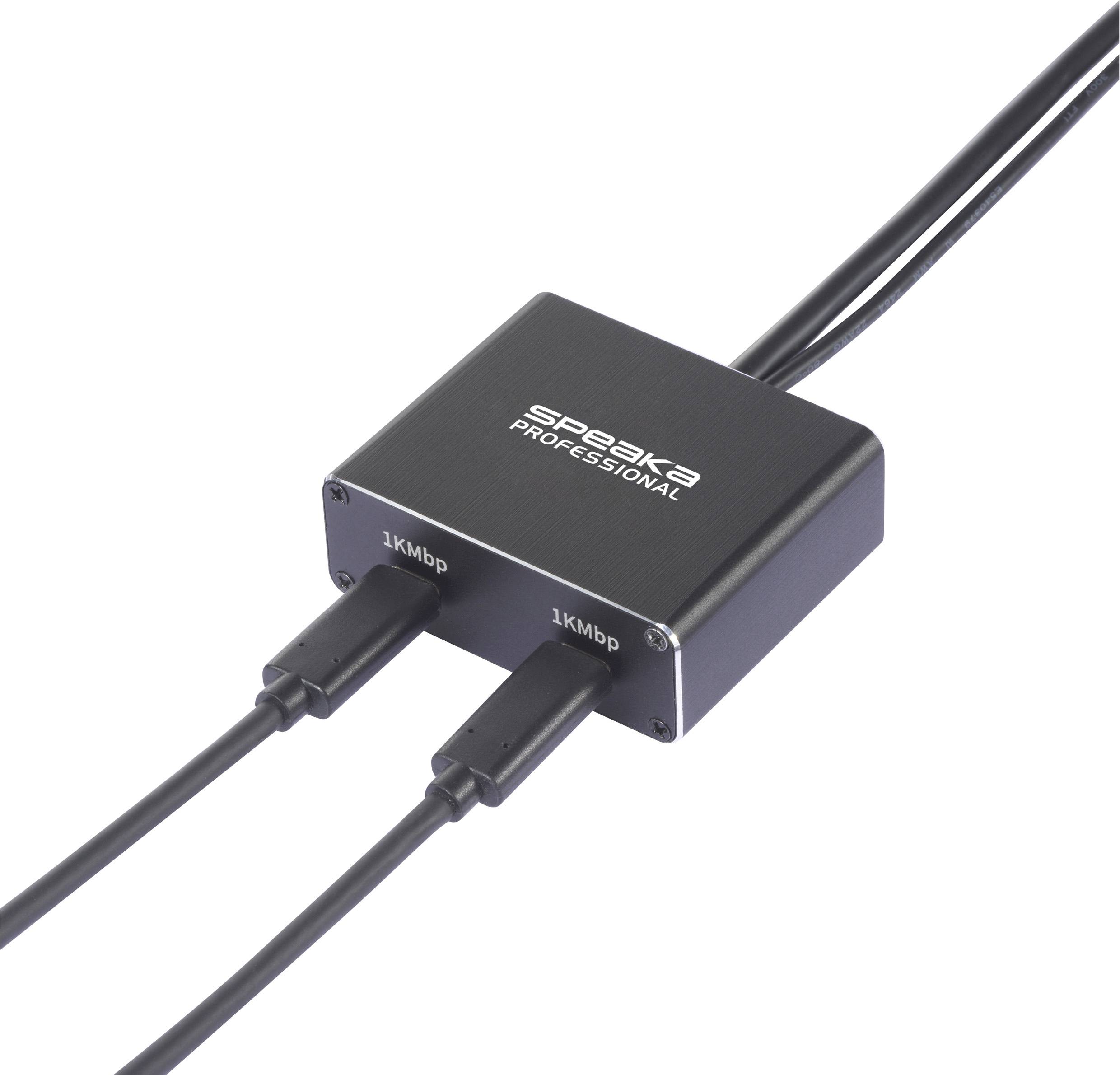 SpeaKa Professional SP-GNS-250 Netzwerkadapter/Hub 1 GBit/s USB-C®, RJ45