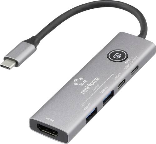 Renkforce USB-C® Dockingstation RF-DKS-908 Passend für Marke Dockingstations: Universal USB-C® Pow