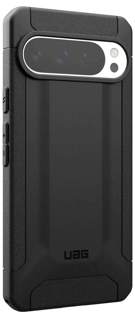 Ein robustes schwarzes Smartphone-Gehäuse mit erhöhtem Kameraschutz und seitlichen Tastenabdeckungen.