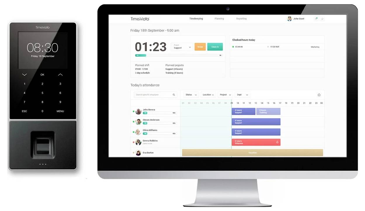 Timemoto 125-0636 Zeiterfassungssystem