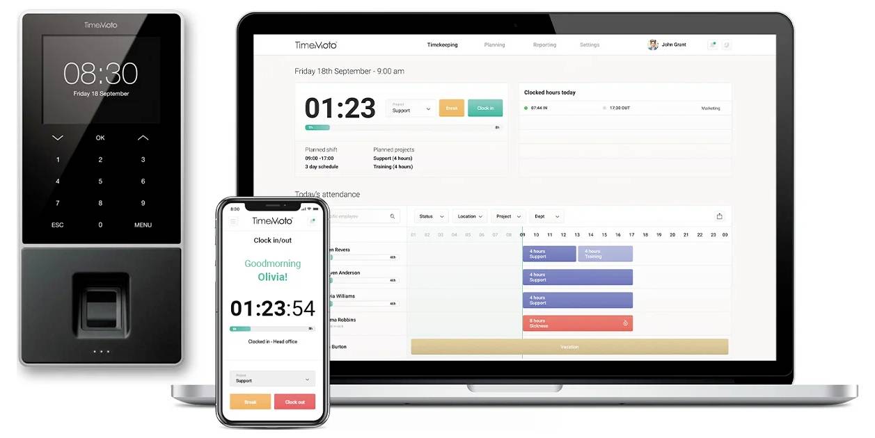Timemoto 125-0636 Zeiterfassungssystem