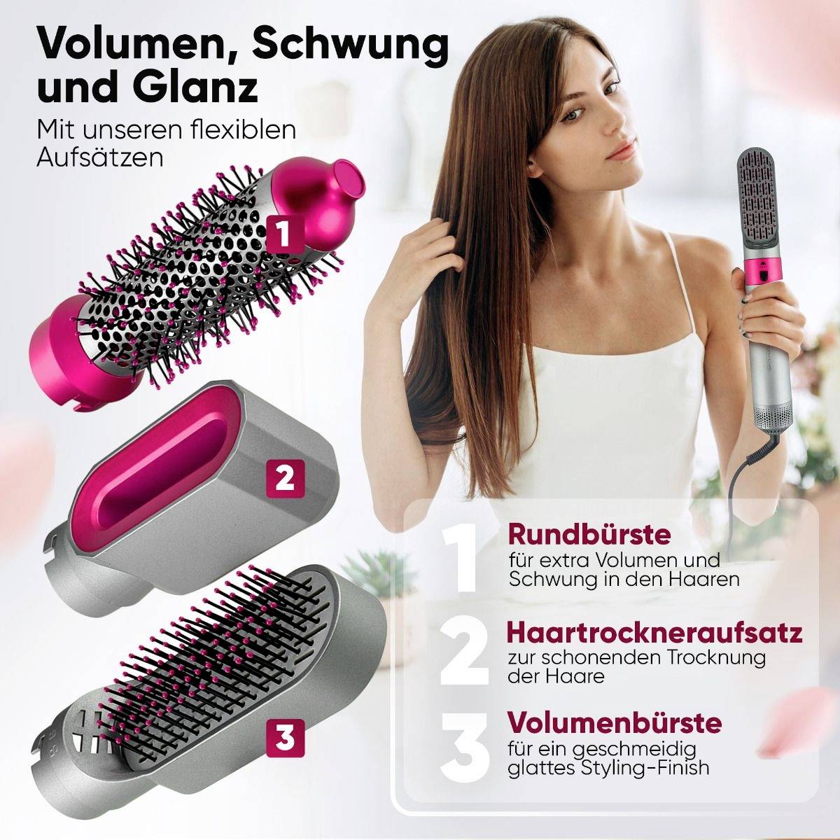 Profi-Care PC-HAS 3132 Multi-Styler Grau, Pink