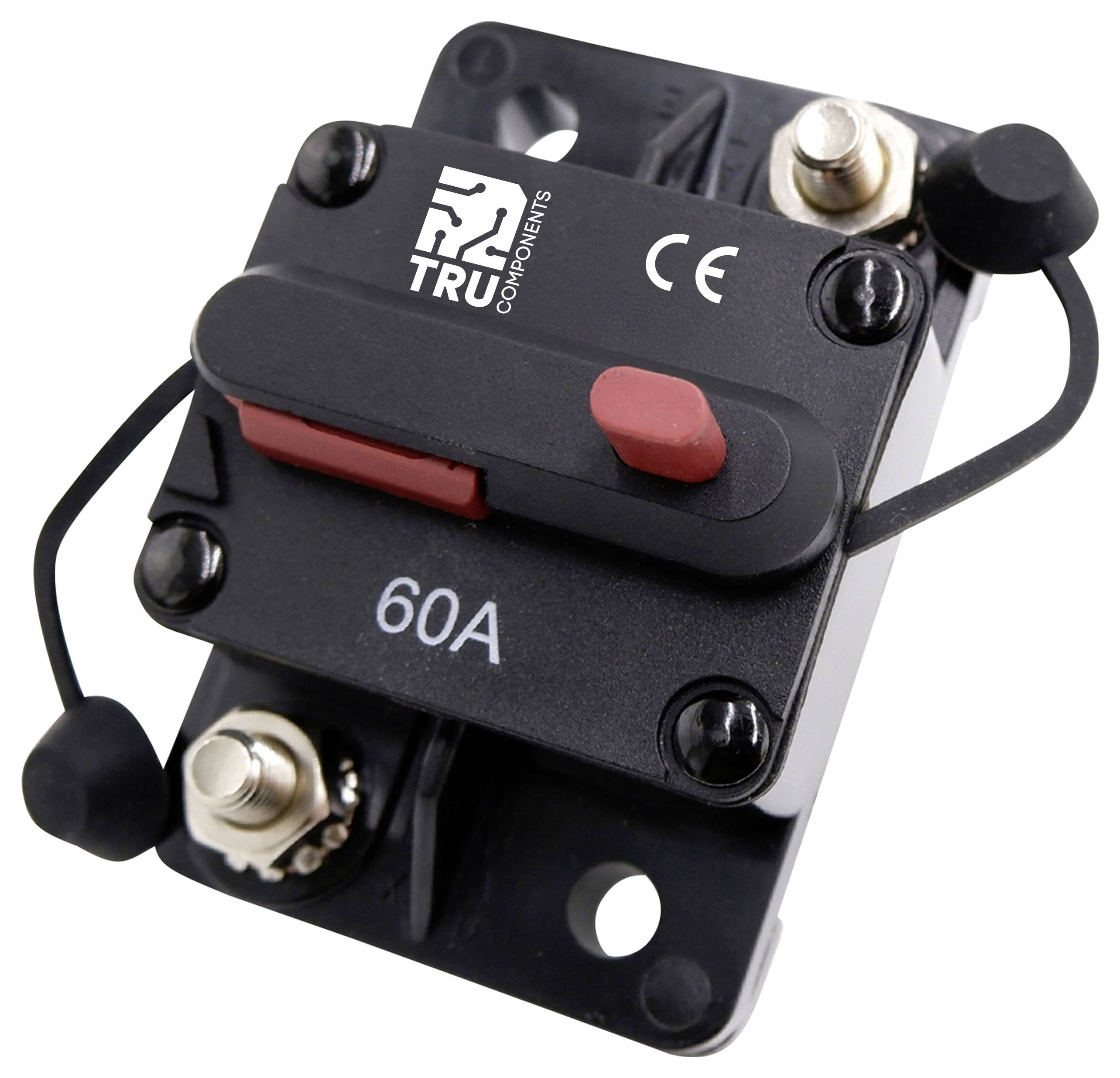 TRU COMPONENTS TC-13596592 Sicherungsautomat 60A Schwarz 1St.