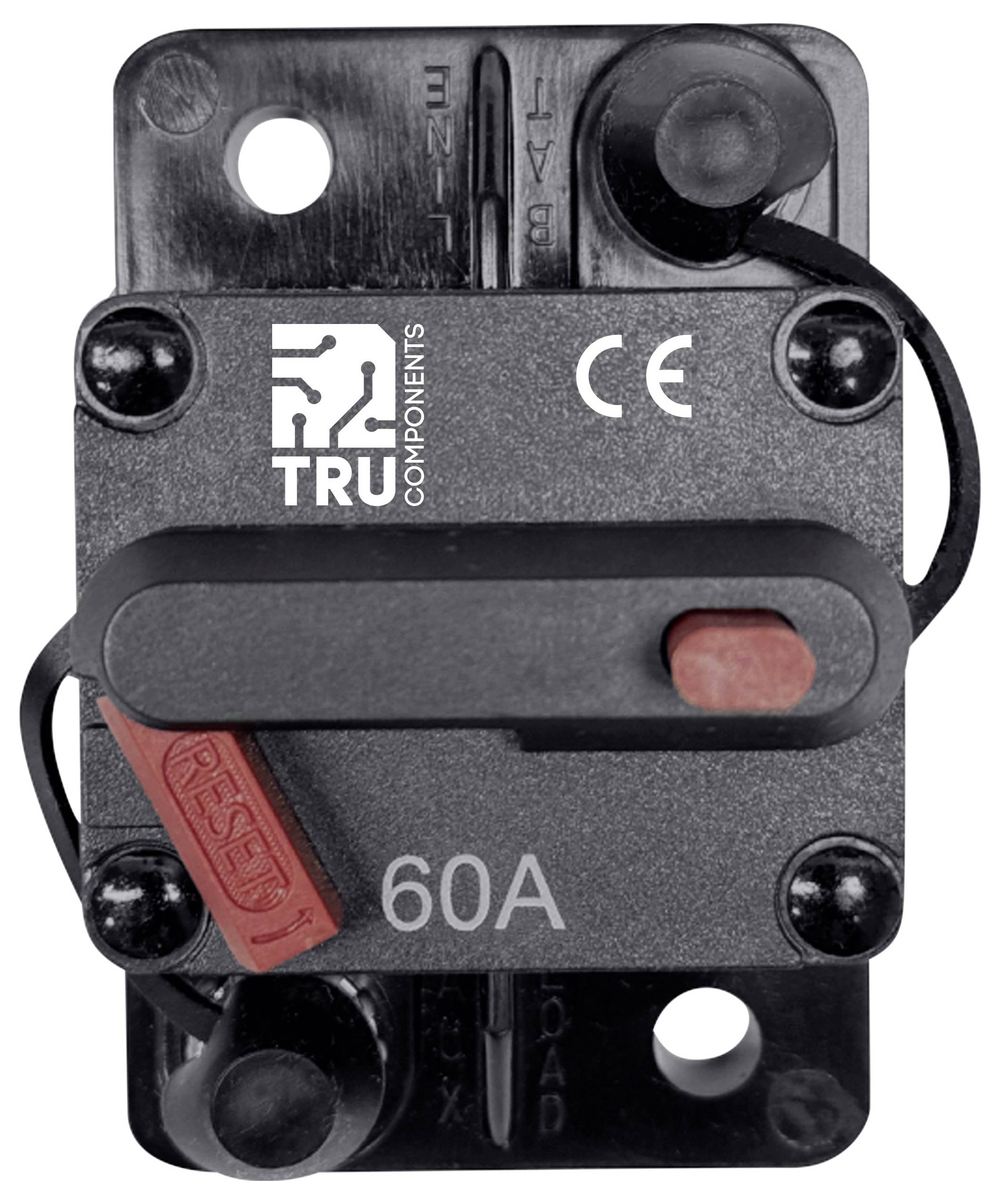 TRU COMPONENTS TC-13596592 Sicherungsautomat 60A Schwarz 1St.