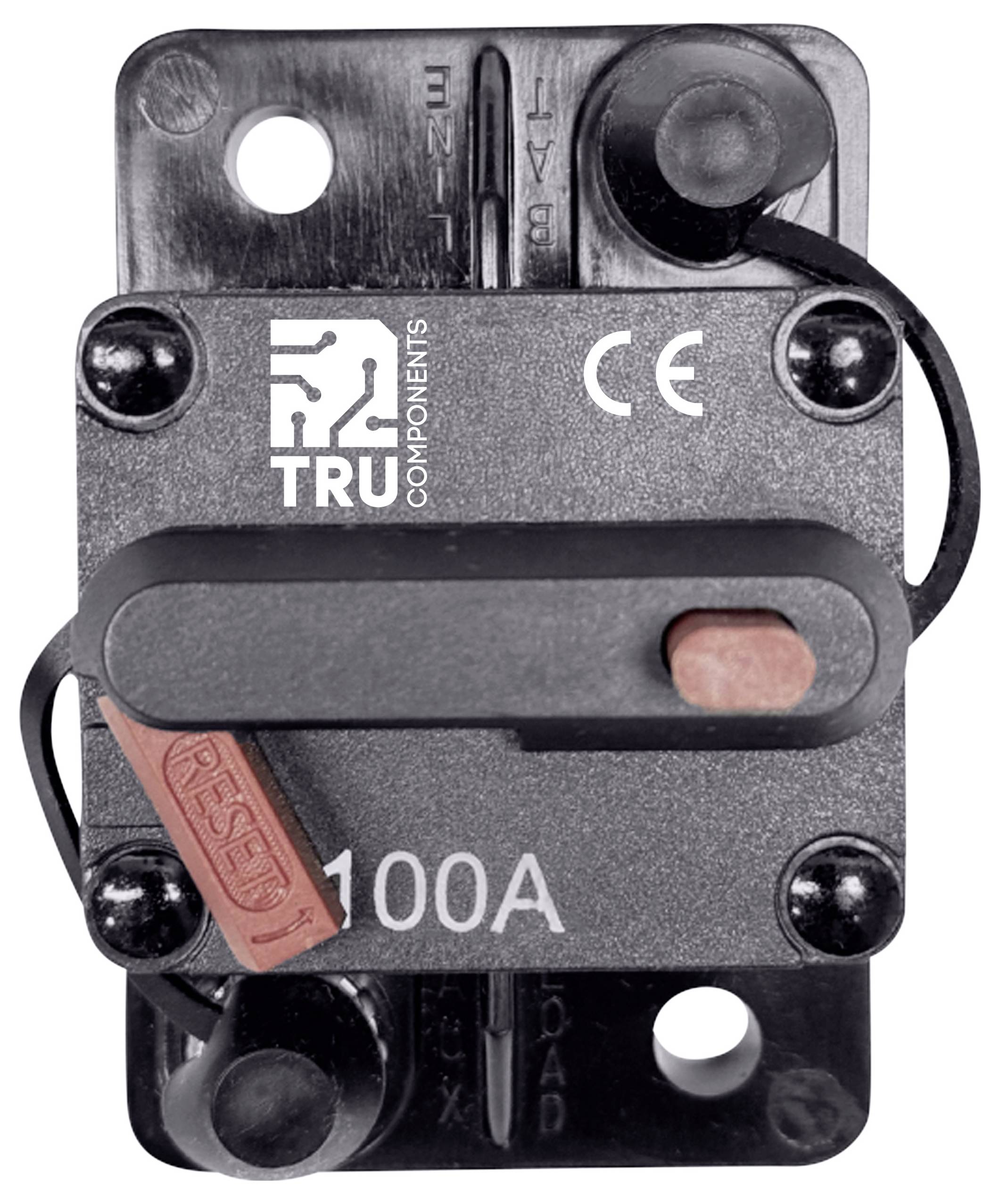 TRU COMPONENTS TC-13596600 Sicherungsautomat 100A Schwarz 1St.