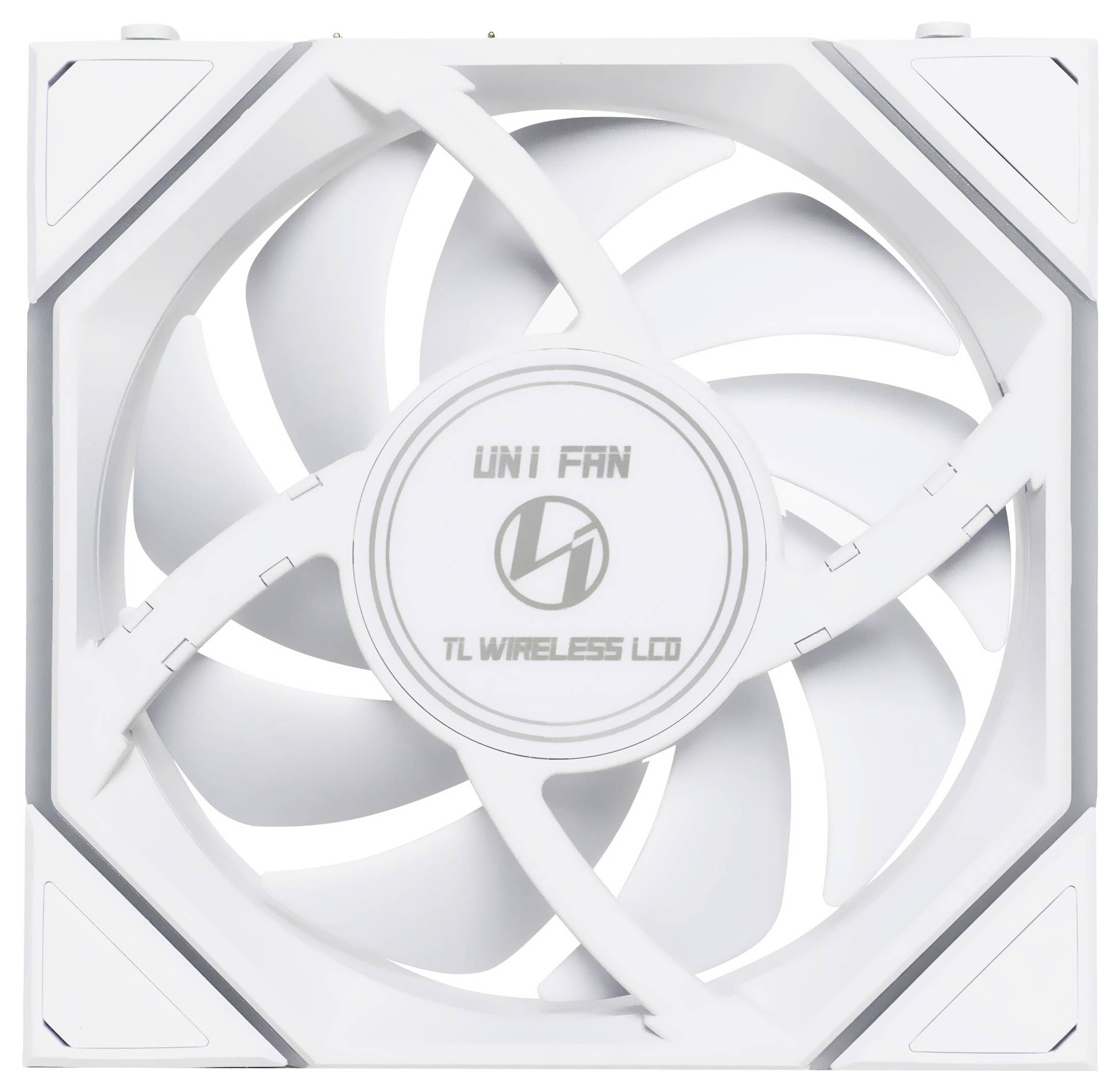 Lian Li UNI FAN TL Wireless LCD Lüfter, ARGB, PWM - Reverse Blade, 120 mm, weiß PC-Gehäuse