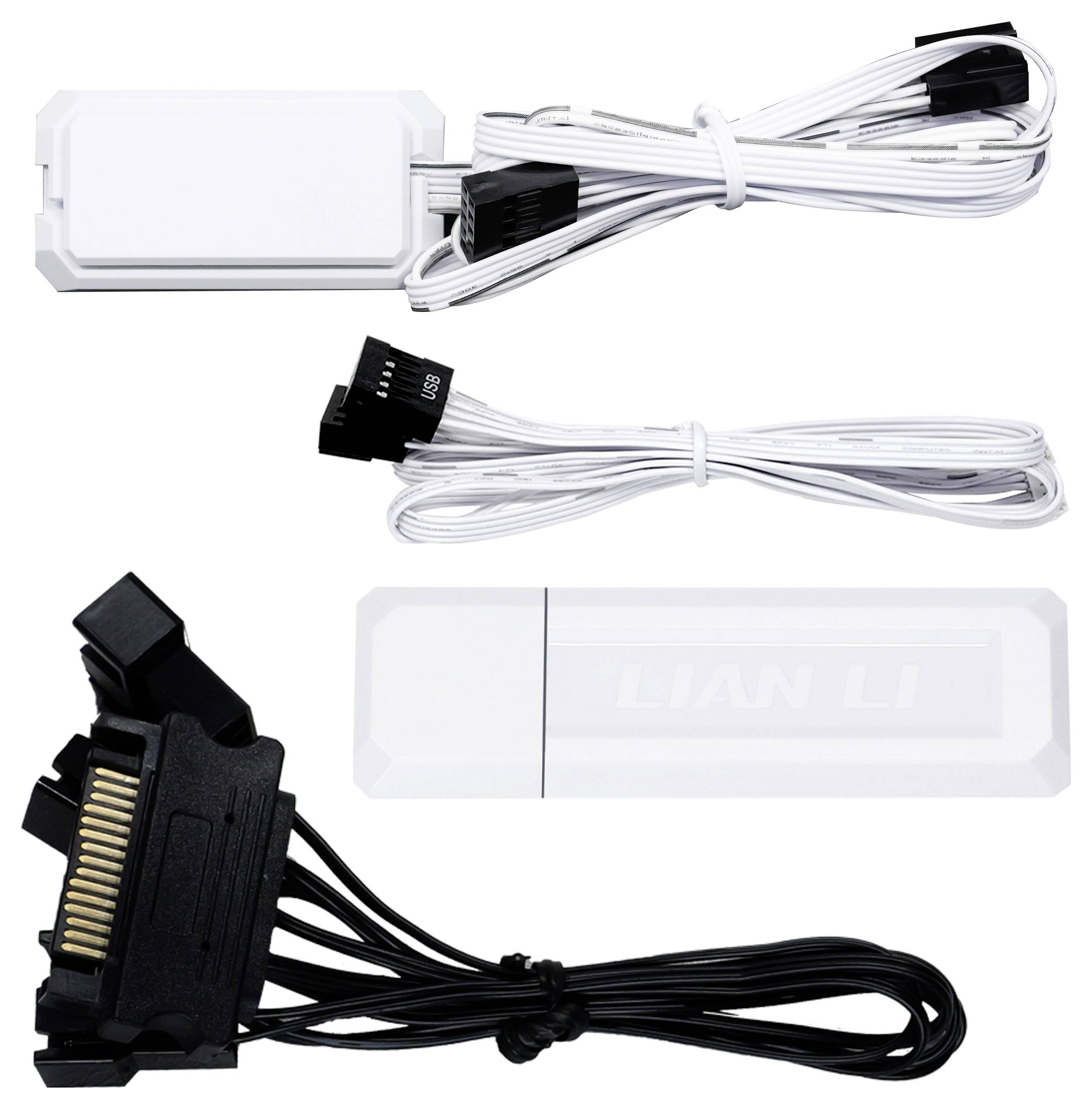 Lian Li UNI FAN TL Wireless LCD Lüfter, ARGB, PWM, 3er-Pack inkl. Controller PC-Gehäuse-Lüfter Weiß (B x H x T) 120 x 28 x 124mm