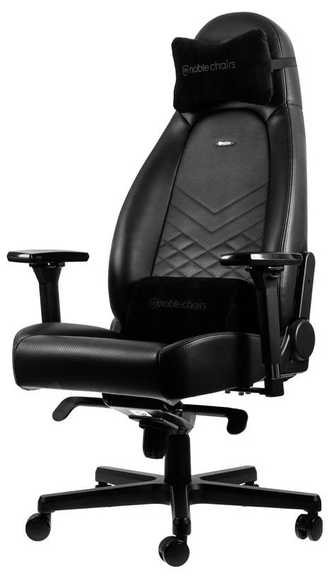 Noblechairs ICON Gaming Stuhl - schwarz/schwarz Gaming-Stuhl Schwarz