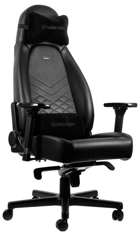 Noblechairs ICON Gaming Stuhl - schwarz/schwarz Gaming-Stuhl Schwarz