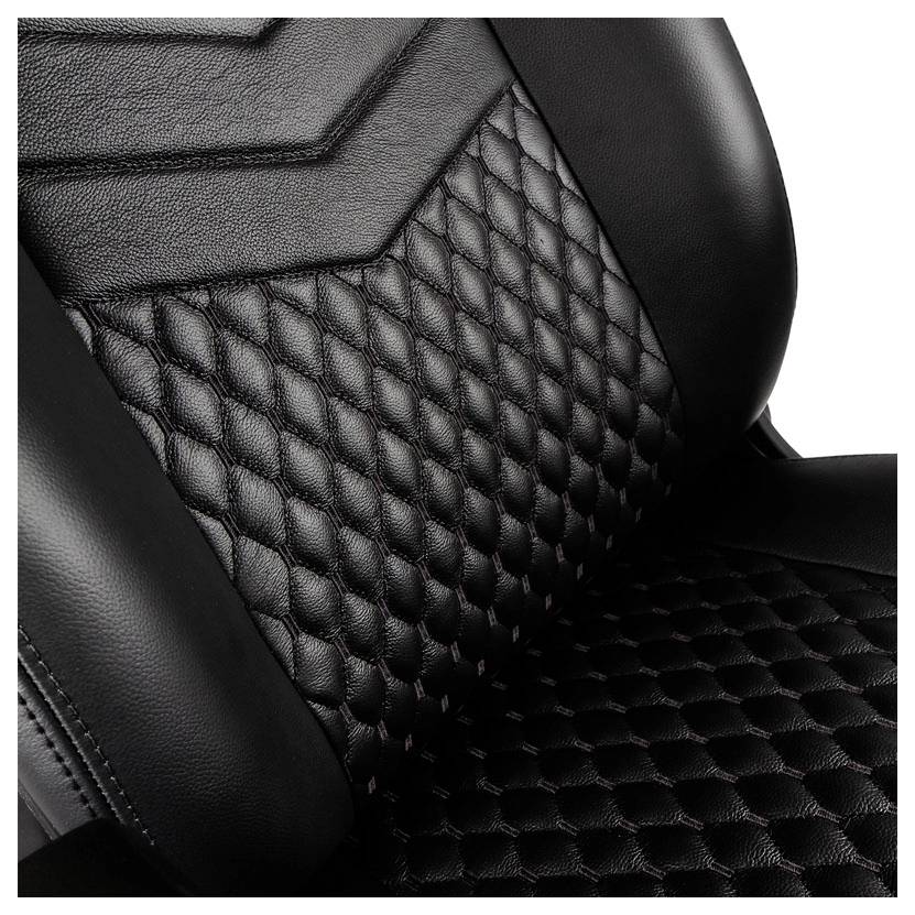 Noblechairs ICON Echtleder Gaming Stuhl - schwarz/schwarz Gaming-Stuhl Schwarz