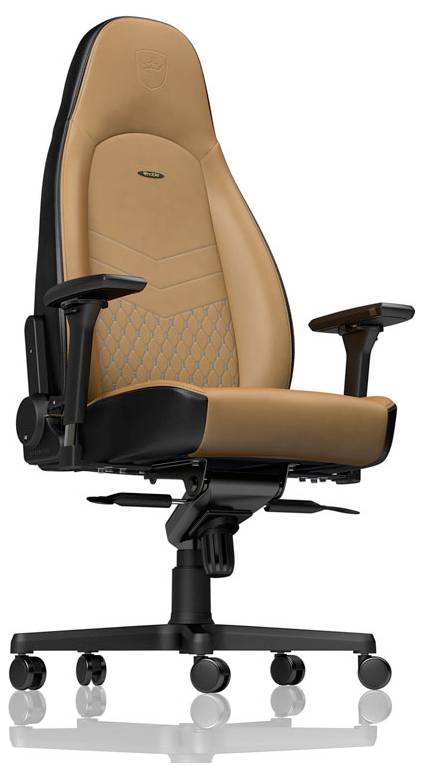 Noblechairs ICON Echtleder Gaming Stuhl - cognac/schwarz Gaming-Stuhl Cognac