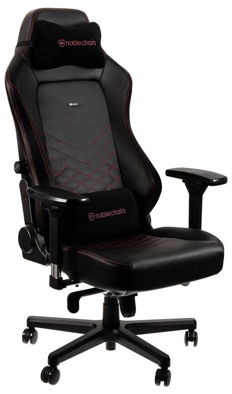 Noblechairs HERO Gaming Stuhl - schwarz/rot Gaming-Stuhl Schwarz
