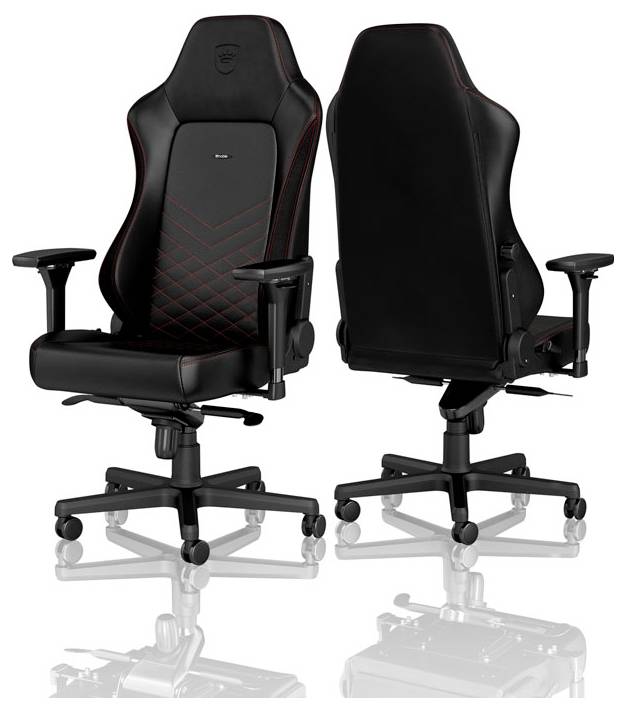 Noblechairs HERO Gaming Stuhl - schwarz/rot Gaming-Stuhl Schwarz