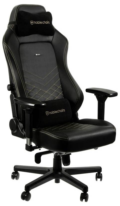 Noblechairs HERO Gaming Stuhl - schwarz/gold Gaming-Stuhl Schwarz/Gold