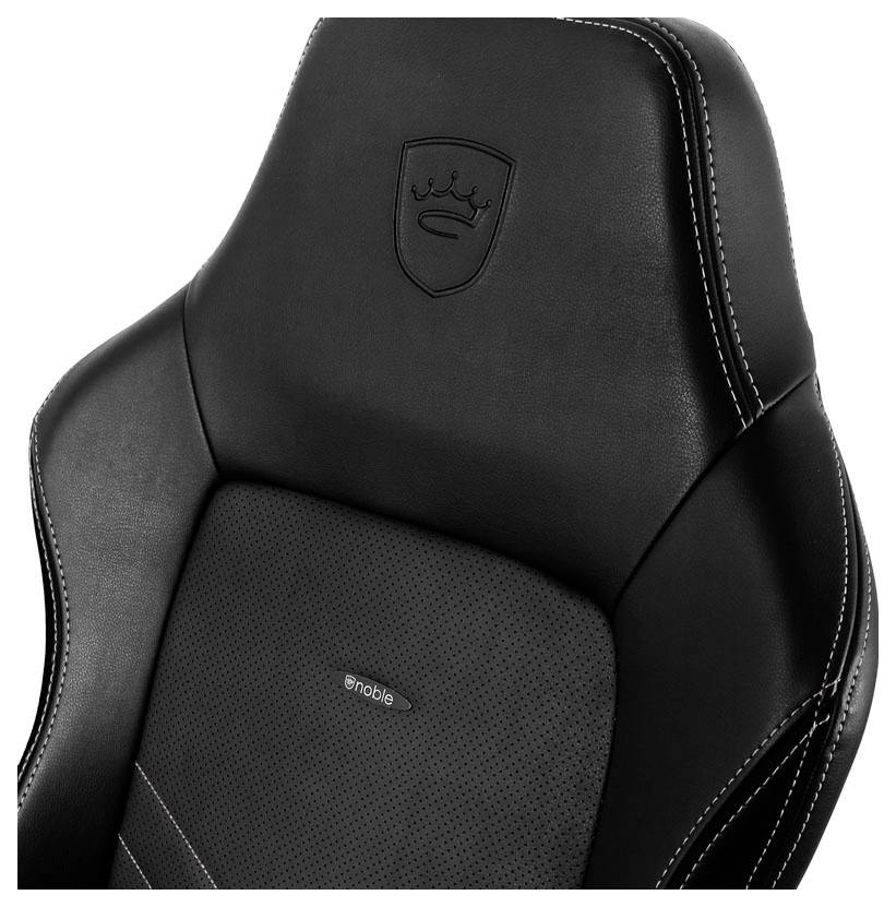 Noblechairs HERO Gaming Stuhl - schwarz/platinweiß Gaming-Stuhl Schwarz